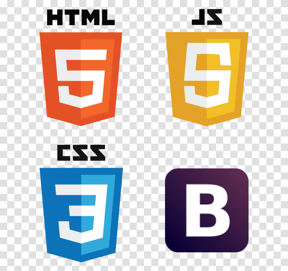 Html Css Js Bootstrap, Label, Word, Number Transparent Png