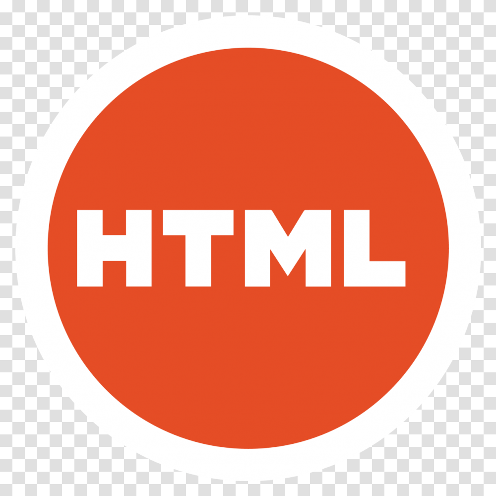 Html Logo Logodix Html Circle Logo, Label, Text, First Aid, Symbol Transparent Png