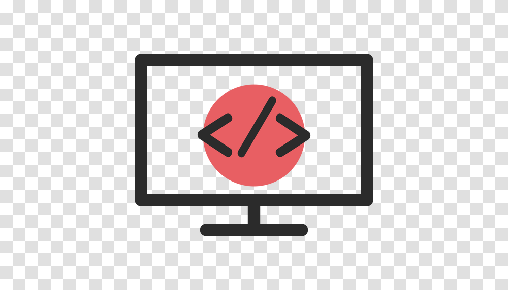 Html Monitor Colored Stroke Icon, Screen, Electronics, Display, LCD Screen Transparent Png