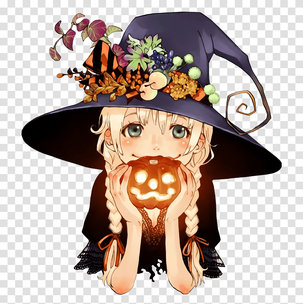 Http Static Tumblr Halloween Anime Cute Halloween Anime Girl, Hat Transparent Png