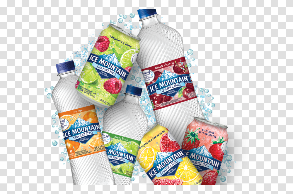 Https Icemountainwater Comsparkling Water Sparkling Ice Mountain Brand Natural Spring Water, Food, Bottle, Candy, Plastic Transparent Png