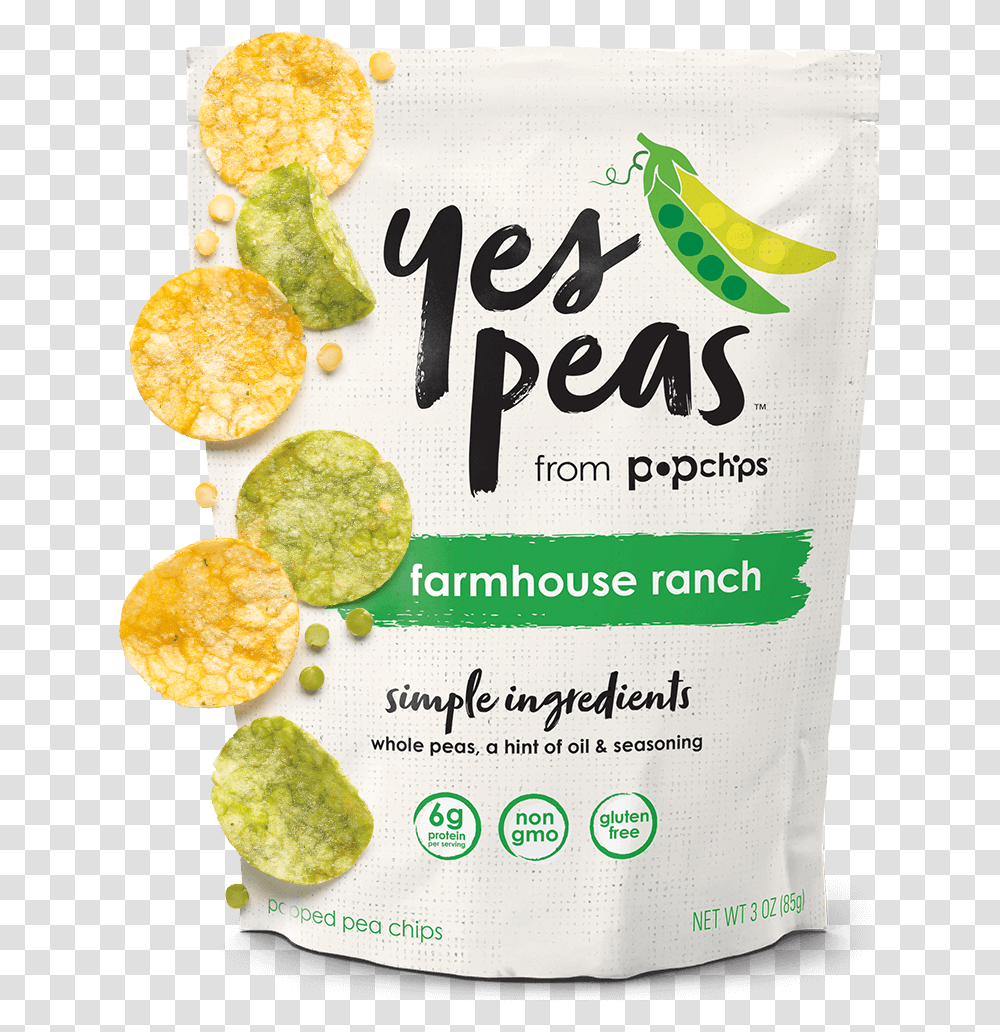 Https Ssl Cf2 Rackcdn Bag Image1822d Us Yes Peas Popchips, Plant, Food, Poster, Advertisement Transparent Png