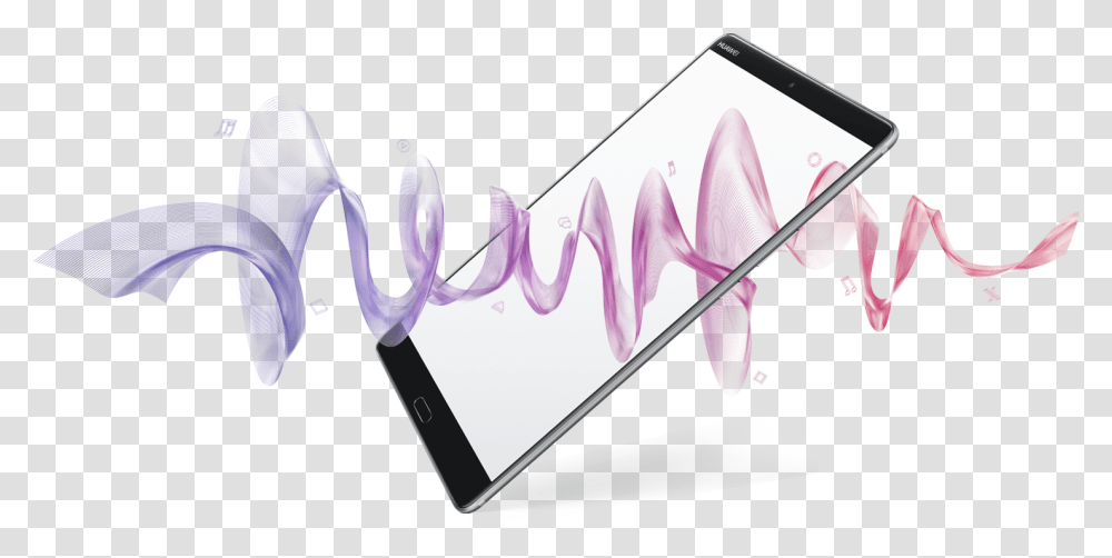 Huawei Mediapad M5 Showing Audio Waves Huawei Mediapad T5 Banner, Purple, Footwear Transparent Png