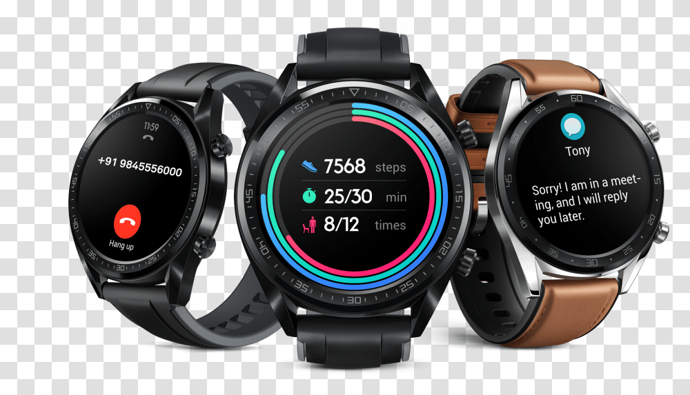 Huawei Watch Gt Sport, Wristwatch, Digital Watch Transparent Png