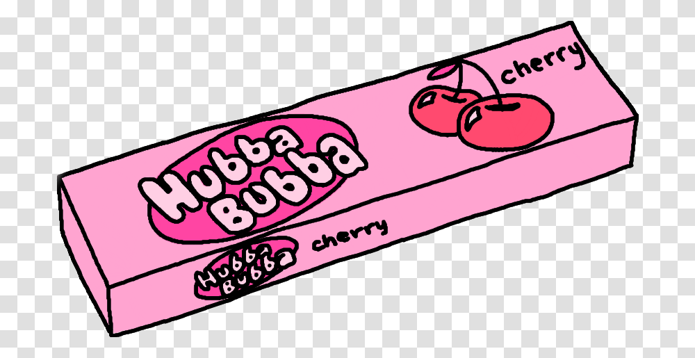 Hubbabubba Cherry Flavour Bubblegum Gum Pink Aesthetic Pink Tumblr Transparent Png