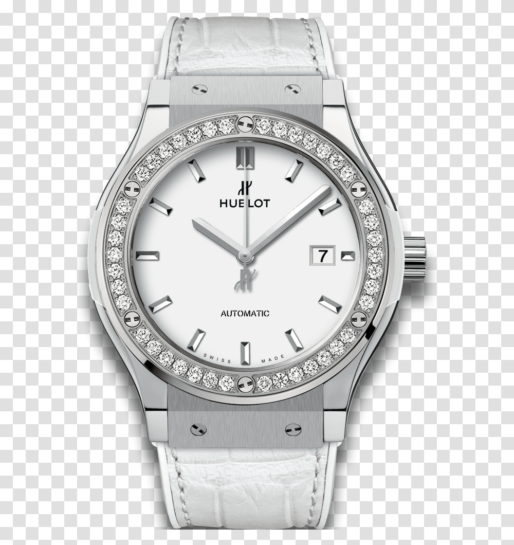 Hublot White Diamond, Wristwatch, Analog Clock Transparent Png