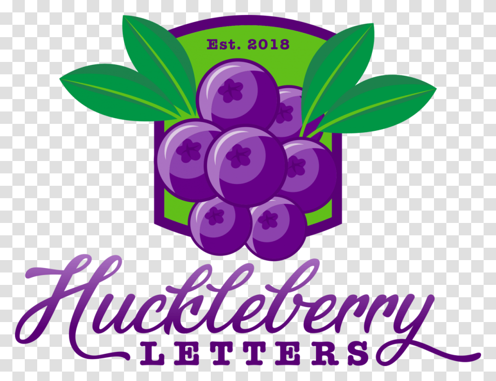 Huckleberry Letters, Plant, Grapes, Fruit, Food Transparent Png