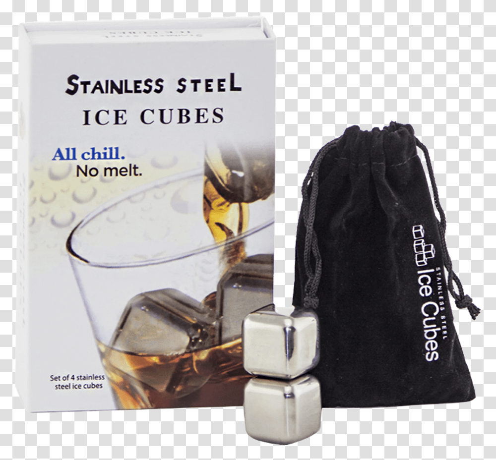 Hudson Cole Stainless Steel Ice Cubes Bag, Beverage, Drink, Bottle, Liquor Transparent Png