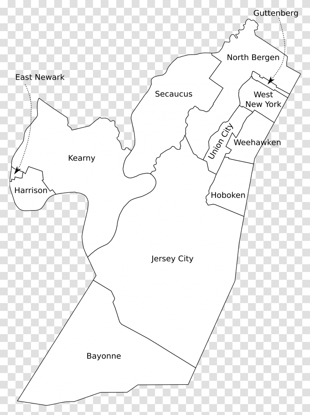 Hudson County City Map, Plot, Diagram, Shoulder, Neck Transparent Png