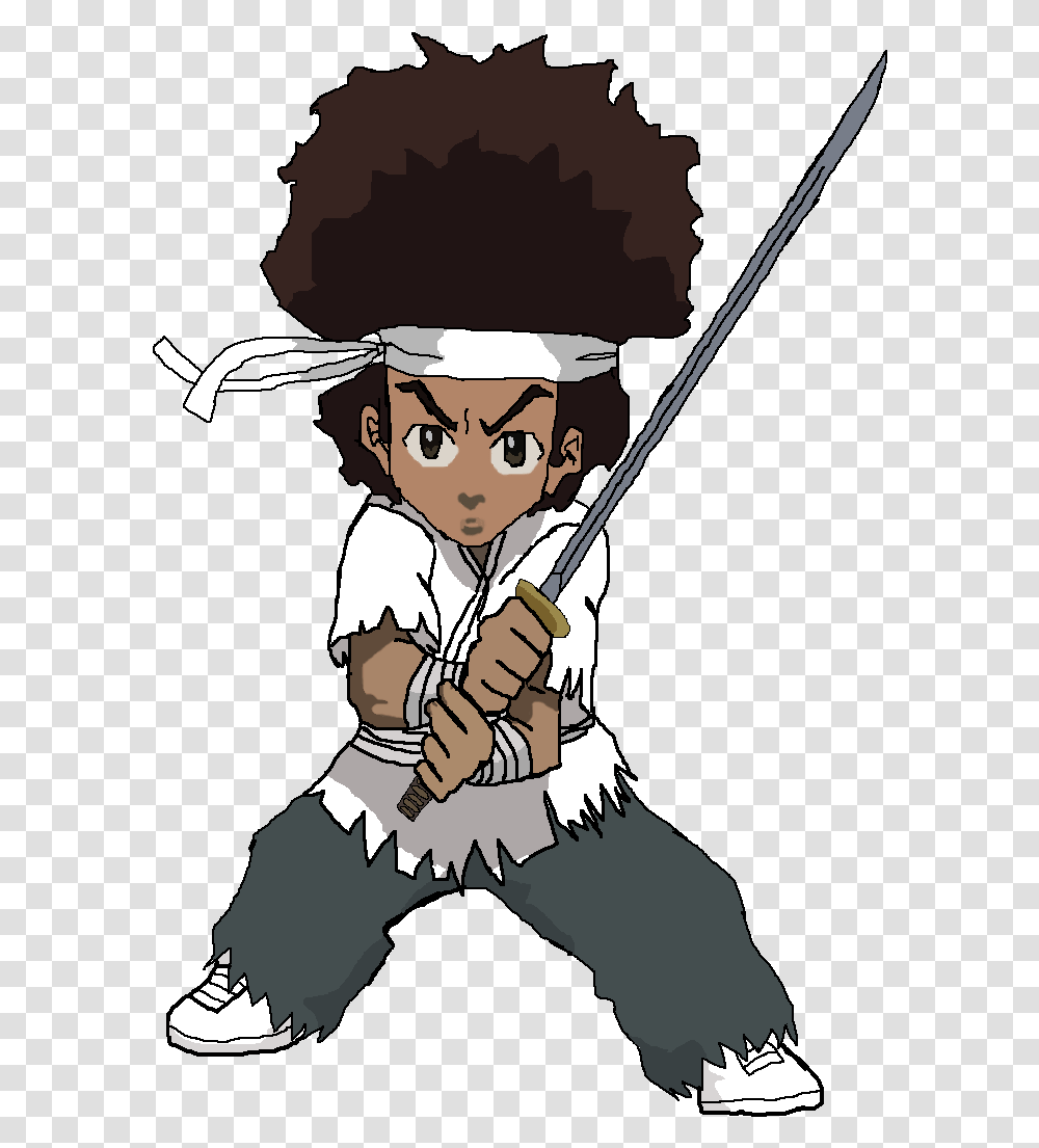 Huey Freeman Riley Samurai Huey Boondocks, Person, Human, Sailor Suit, Chef Transparent Png