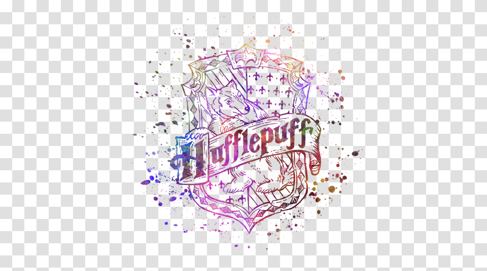 Hufflepuff Crest, Modern Art, Purple, Painting Transparent Png