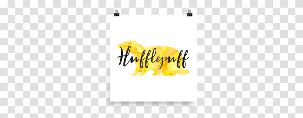 Hufflepuff Hogwarts House Pride Art Print Meerkat, Text, Hot Dog, Food, Screen Transparent Png