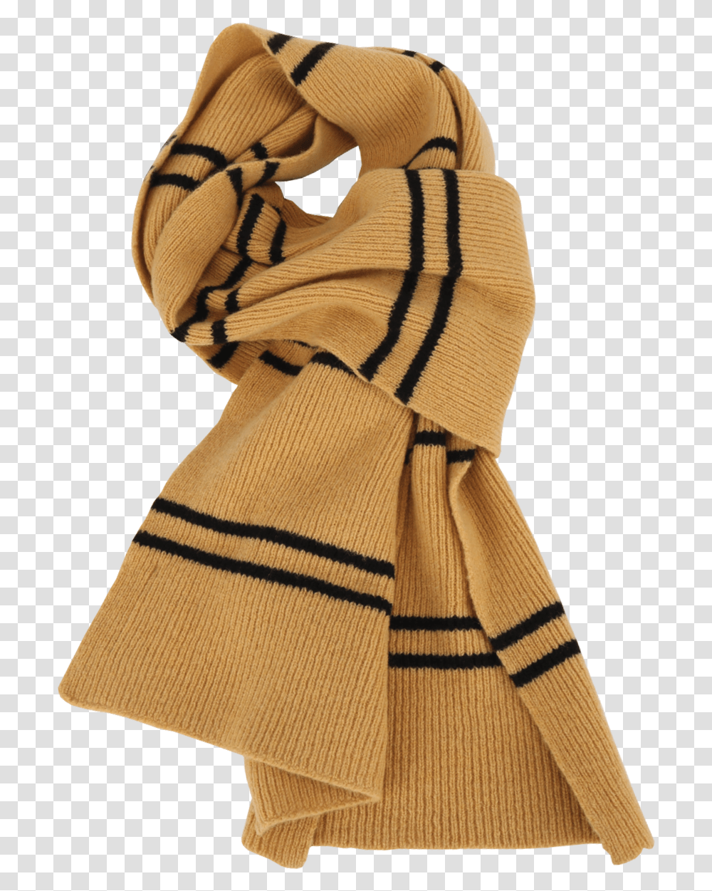 Hufflepuff Wool Scarf, Apparel, Stole, Person Transparent Png