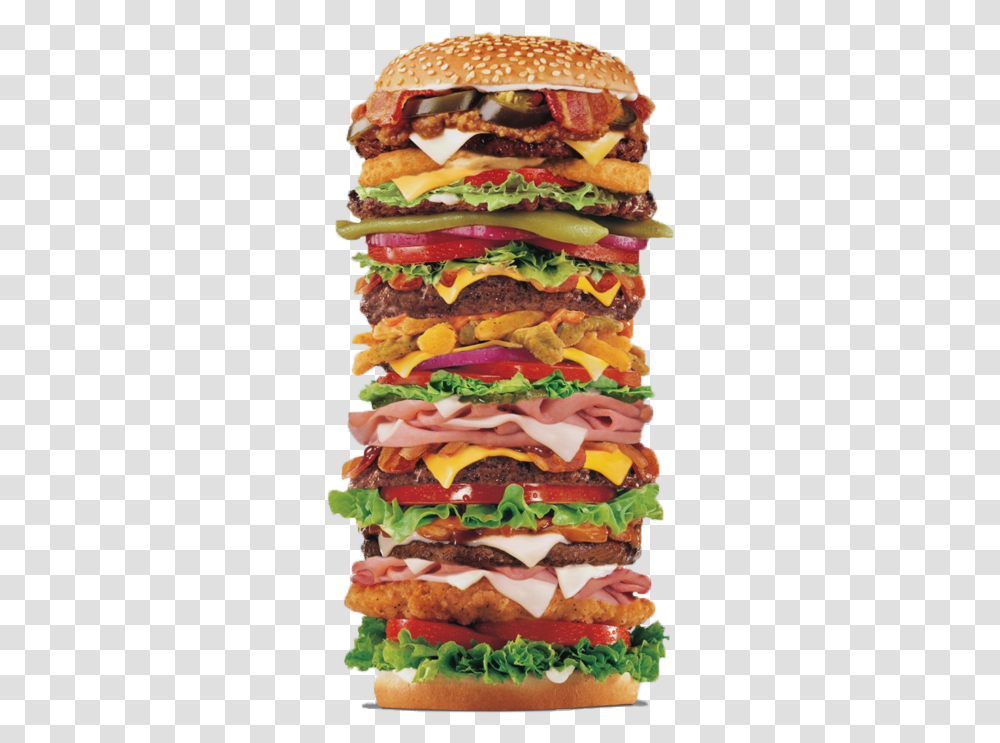 Huge Burger Food Kitchen Dagwood Sandwich, Meal, Sweets, Confectionery, Dish Transparent Png