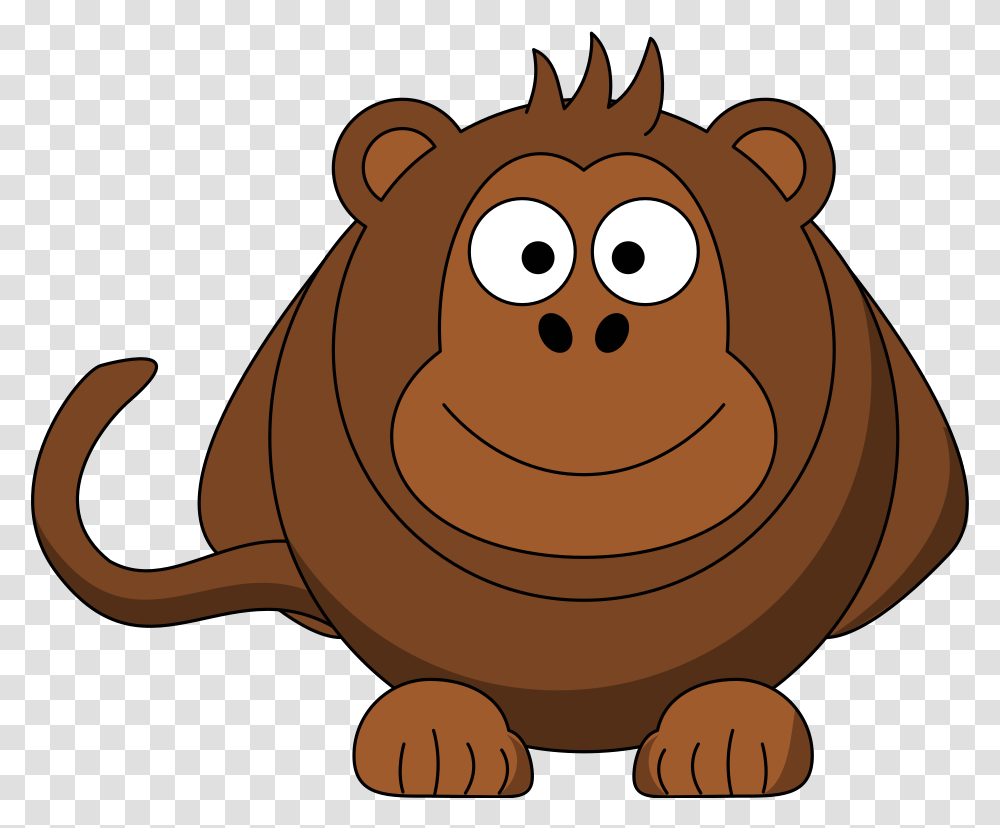 Huge Cartoon Monkey Svg Clip Arts Monkey Clipart Brown, Mammal, Animal, Wildlife, Rodent Transparent Png
