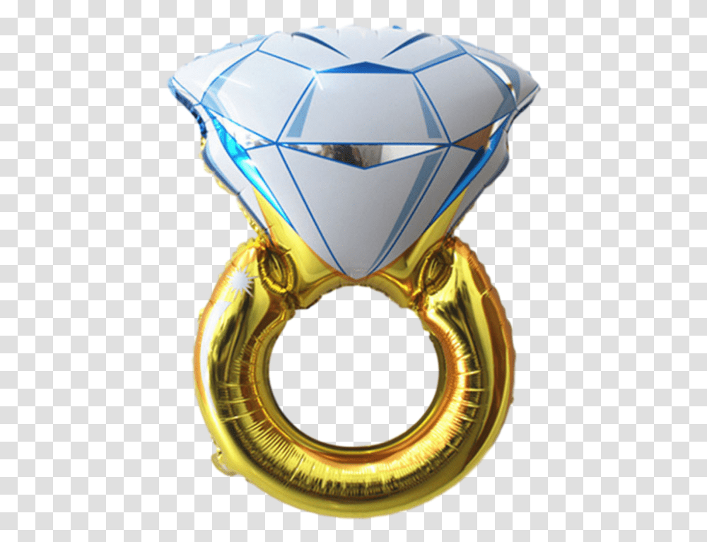 Huge Engagement Ring Balloon Canada Bachelorette Items Engagement Decorations, Trophy, Soccer Ball, Football, Team Sport Transparent Png