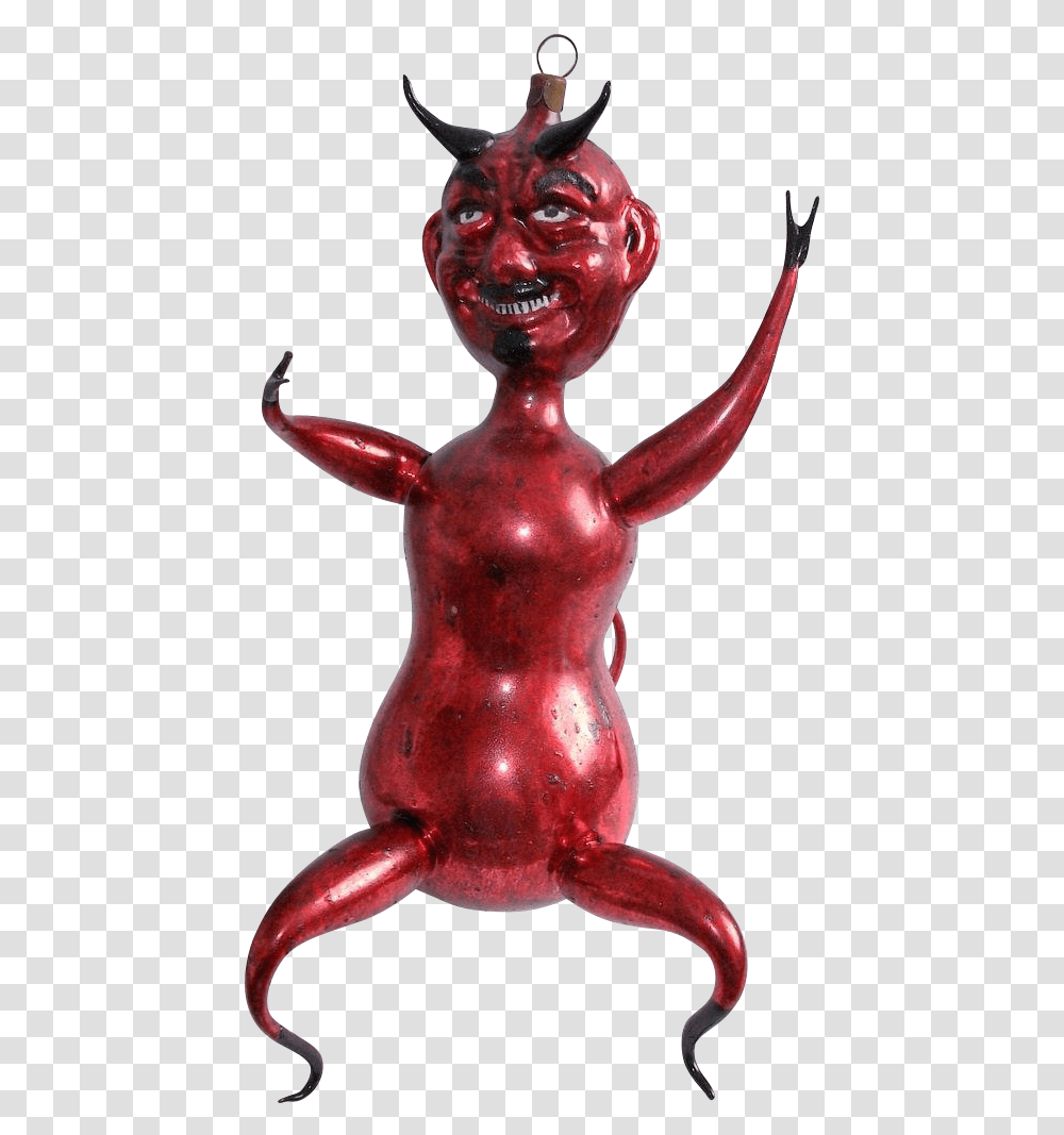 Huge Krampus Devil Anti Santa Christmas Ornament From Bronze Sculpture, Torso, Figurine, Alien Transparent Png