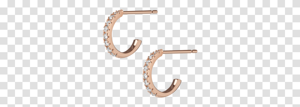 Huggie Earrings With White Diamonds Earrings, Hook, Hair Slide Transparent Png