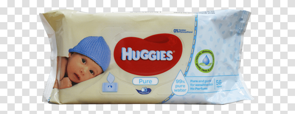 Huggies Pure Baby Wipes 56 S Huggies Pure Wet Wipes, Apparel, Diaper, Person Transparent Png