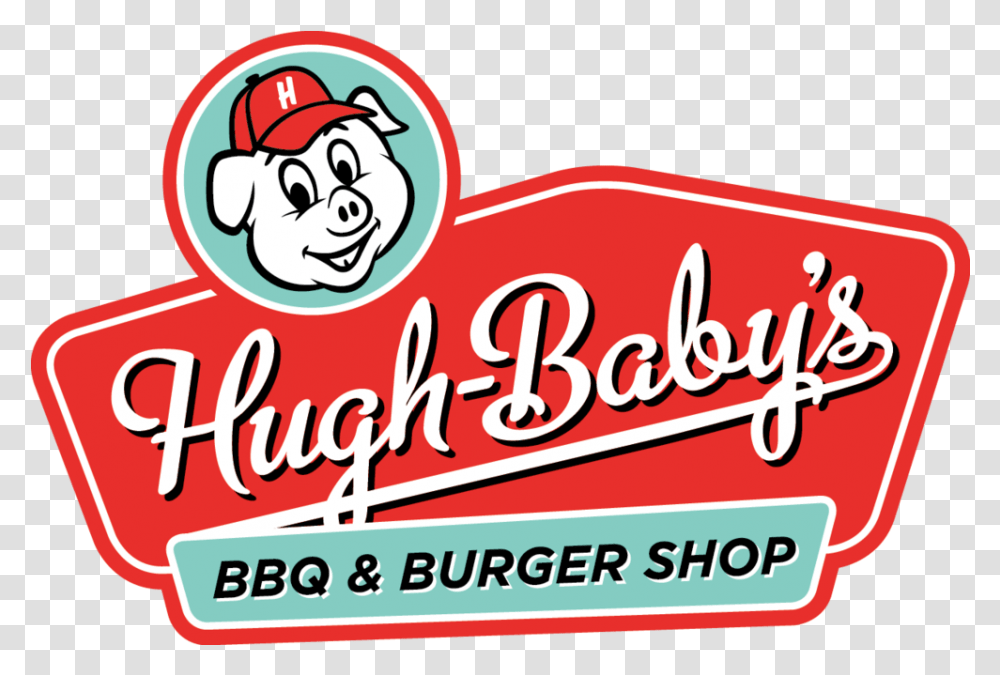 Hugh Baby's Burger Logos, Text, Label, Symbol, Meal Transparent Png
