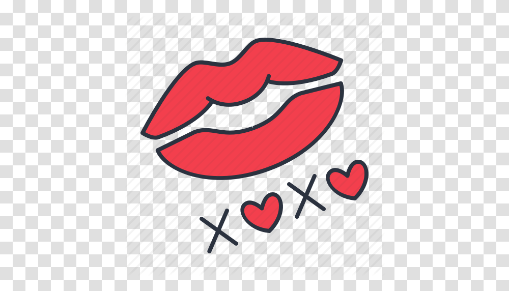 Hugs Kiss Kisses Xoxo Icon, Heart, Mouth, Lip, Plectrum Transparent Png