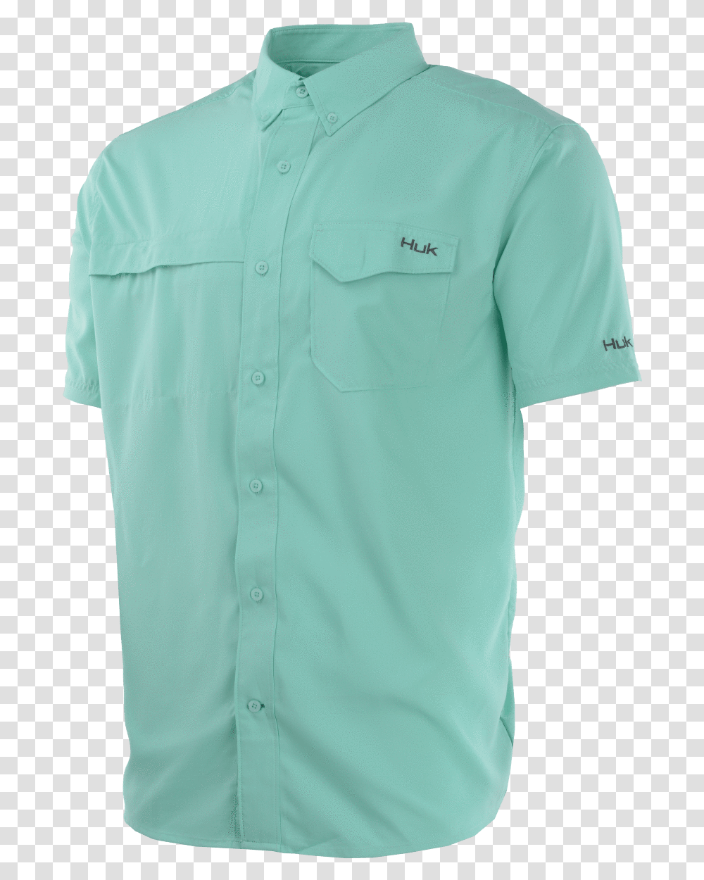 Huk Tide Point Short Sleeve ShirtClass Huk Button Up Shirts, Apparel, Dress Shirt, Person Transparent Png