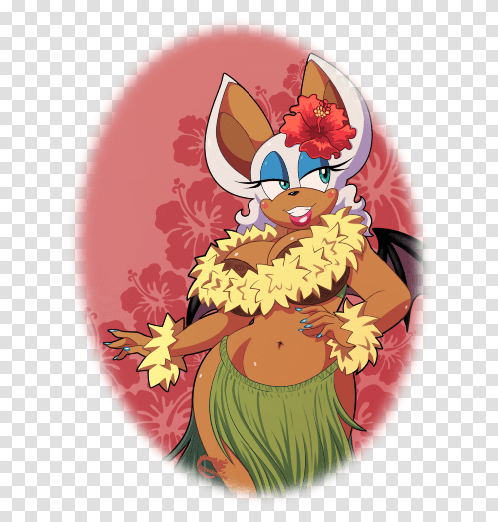 Hula Dancer Rouge Sonic Furry Pixel Art Bat, Toy, Flower, Plant, Blossom Transparent Png