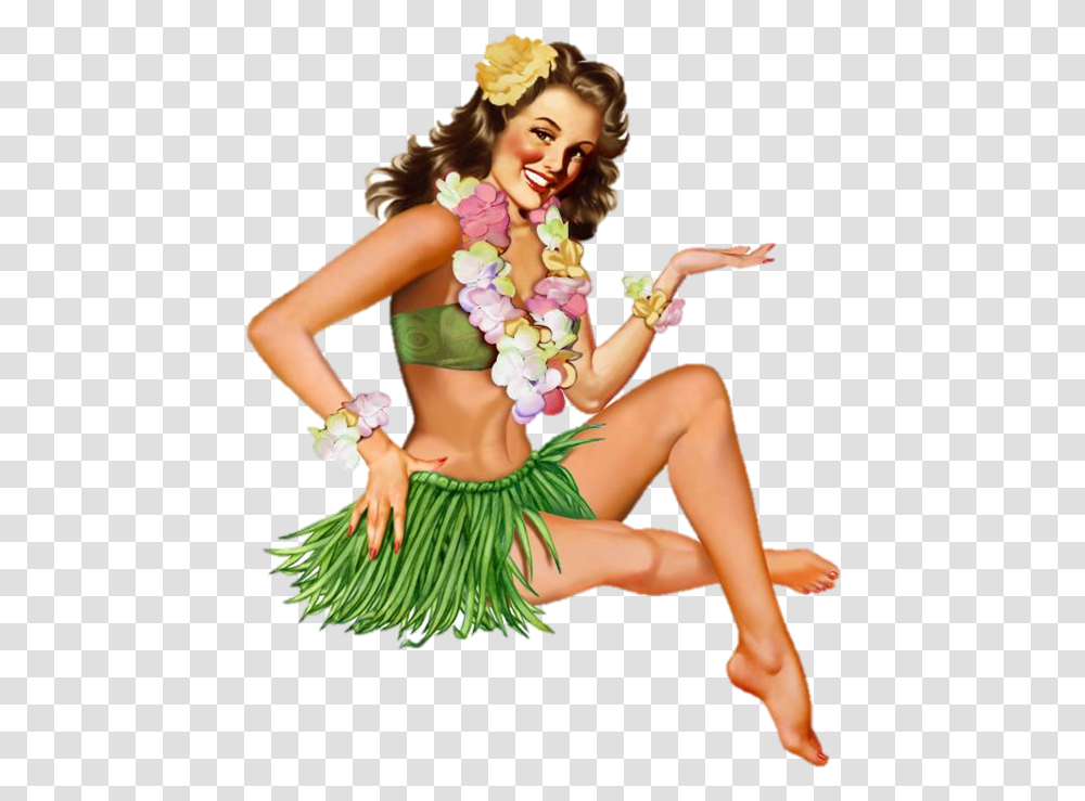 Hula Girls Pin Hawaiian Girl Pin Up, Plant, Person, Human, Flower Transparent Png