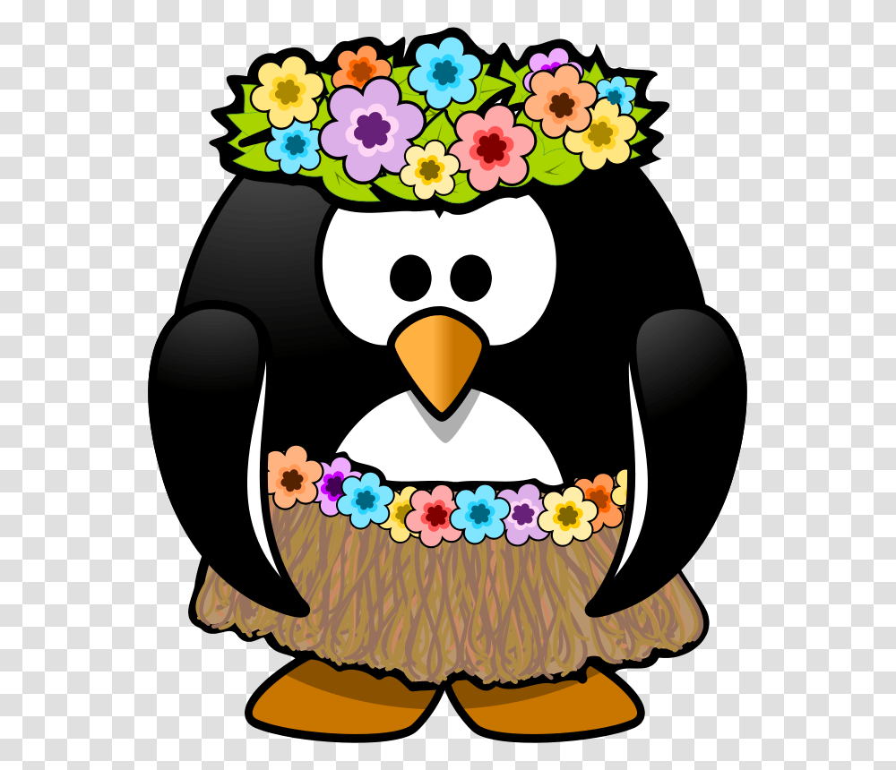 Hula Penguin, Animals, Bird Transparent Png