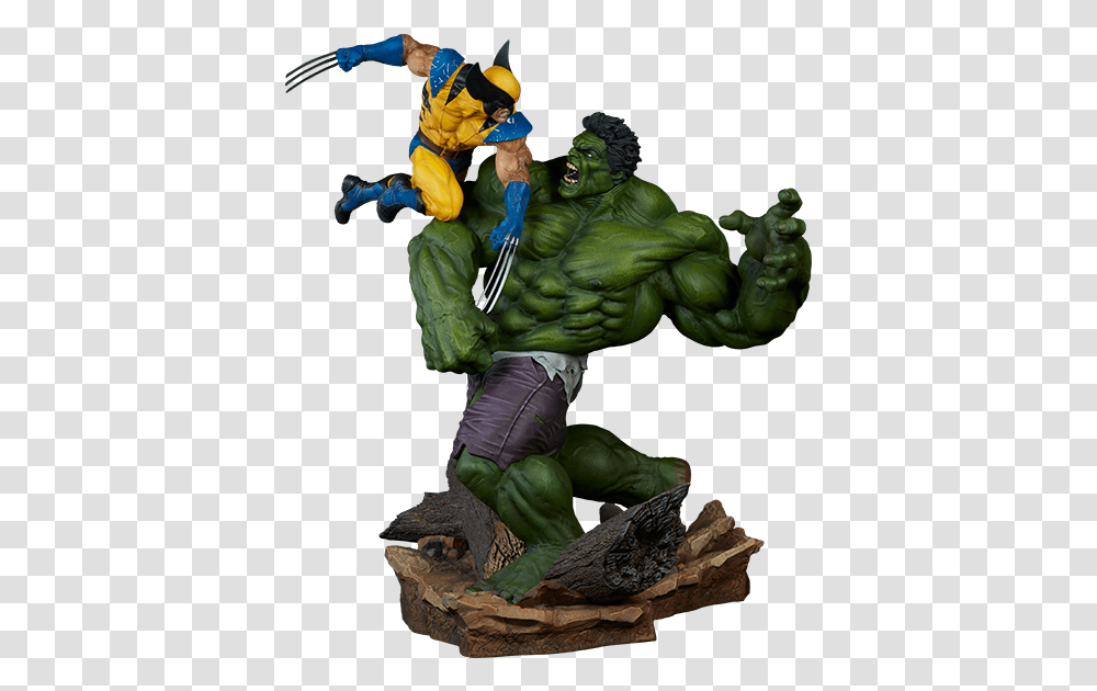 Hulk And Wolverine Statue Maquette Wolverine Vs Hulk Statue, Bird, Animal, Figurine, Person Transparent Png