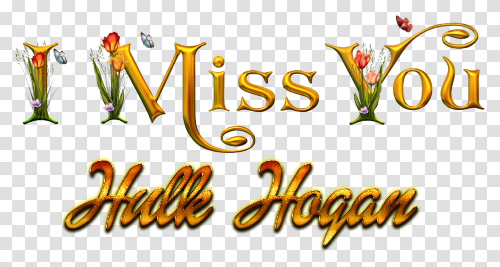 Hulk Hogan Missing You Name Calligraphy, Alphabet, Diwali, Word Transparent Png