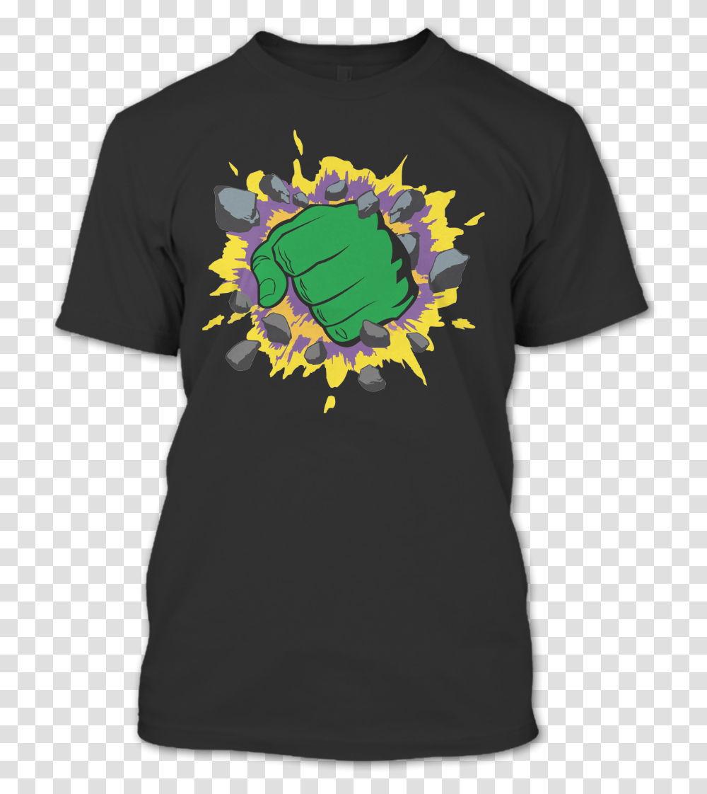 Hulk Logo A Black Tshirt With The Shopify Logo T Gardening Tshirt, Clothing, Apparel, T-Shirt, Person Transparent Png
