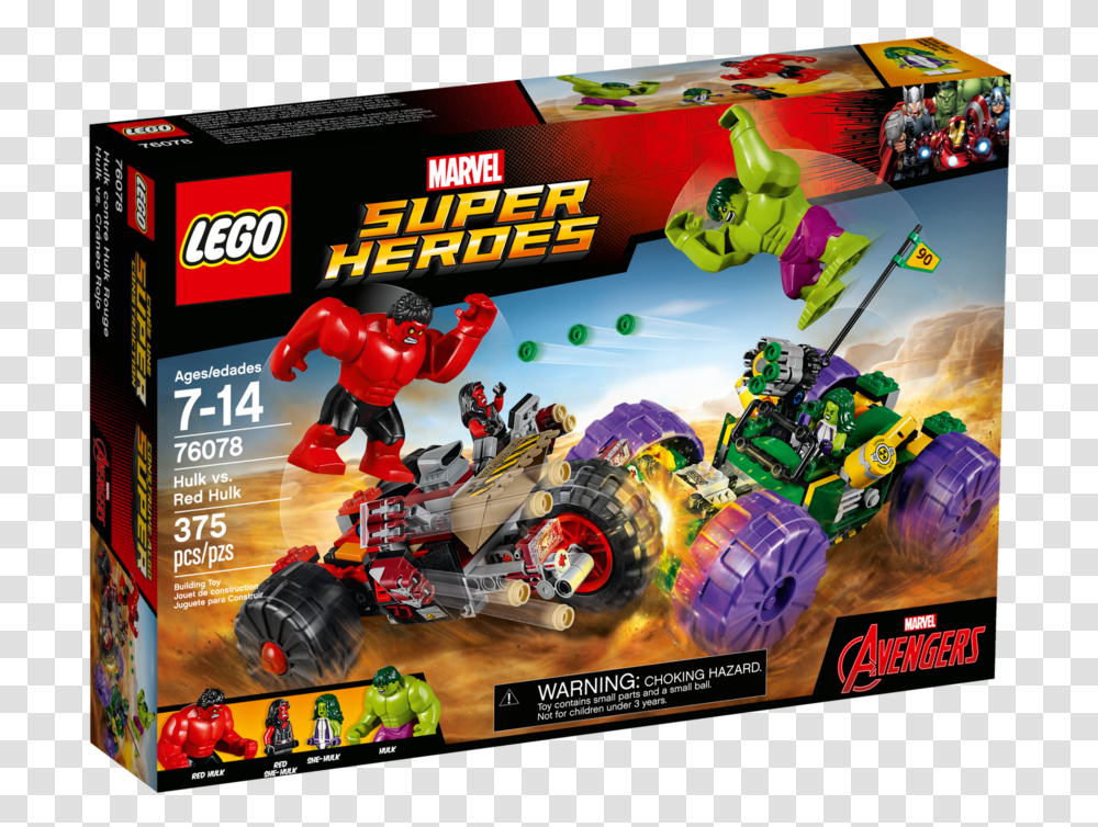 Hulk Vs Red Hulk Lego Set, Wheel, Machine, Robot, Toy Transparent Png