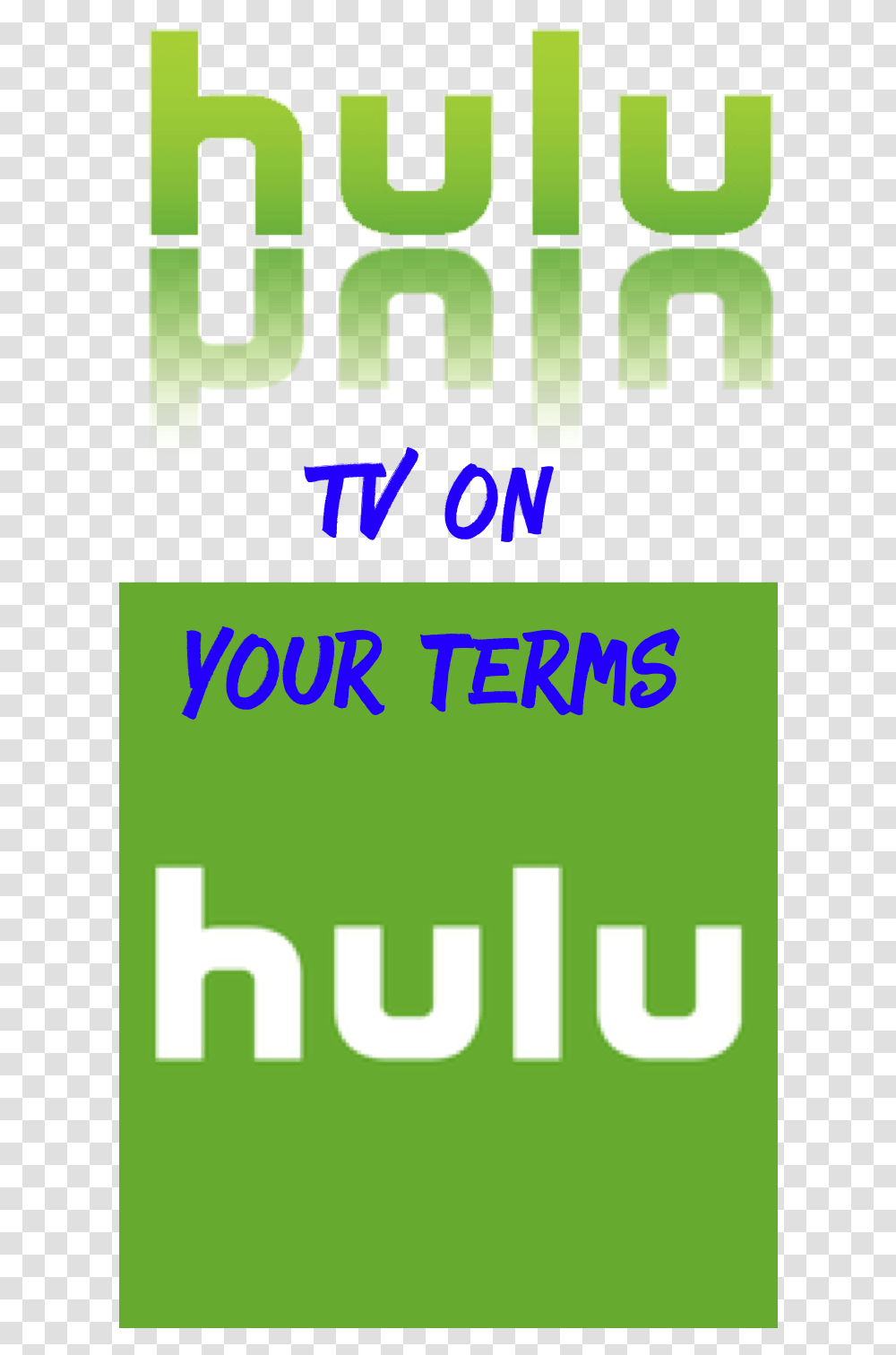 Hulu App Logo Poster, Word, Alphabet, Advertisement Transparent Png
