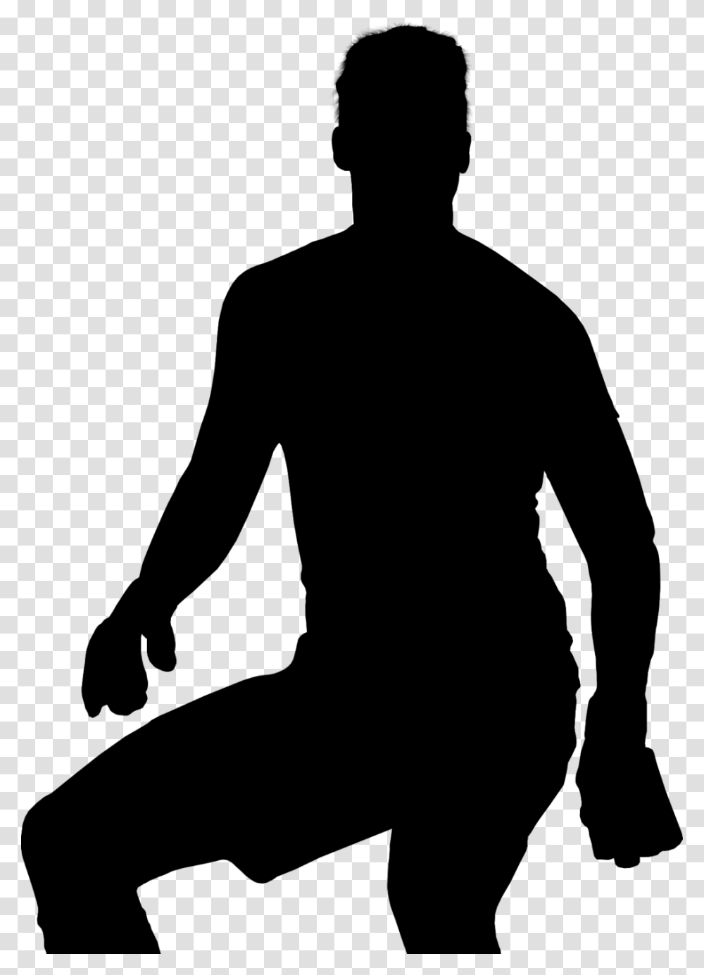 Human Behavior Hip Knee Silhouette Silhouette, Gray, World Of Warcraft Transparent Png