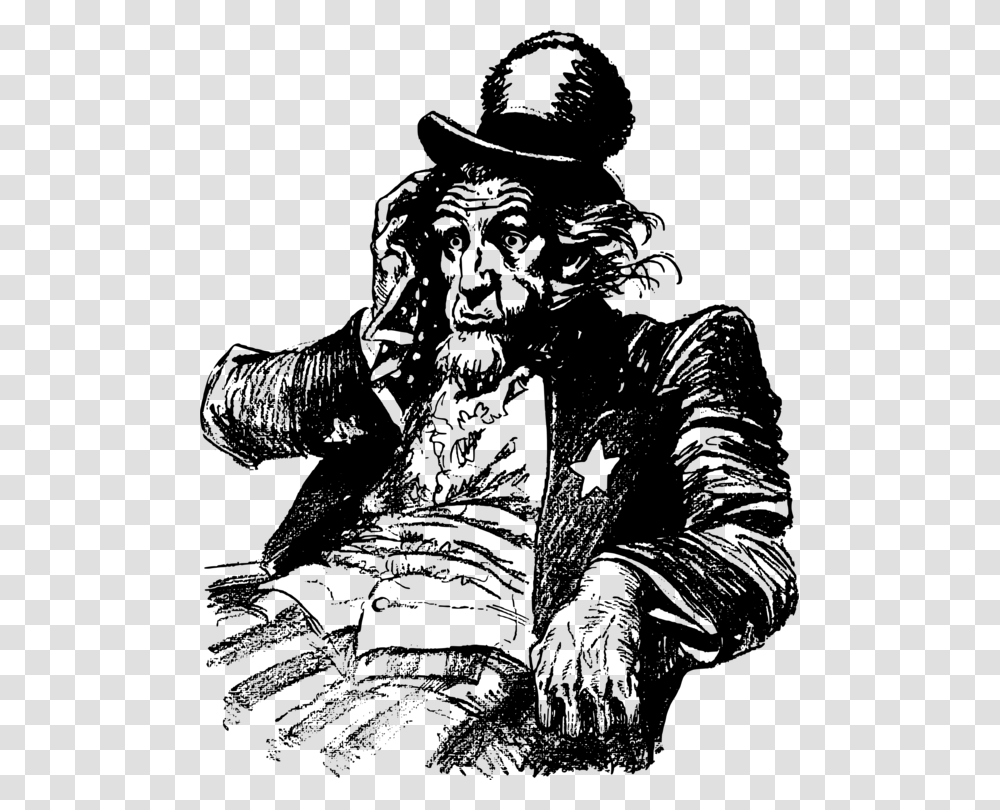 Human Behaviorartmonochrome Photography Uncle Sam Tired, Gray, World Of Warcraft Transparent Png