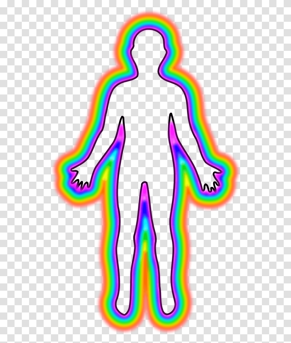 Human Body Outline, Light, Neon Transparent Png