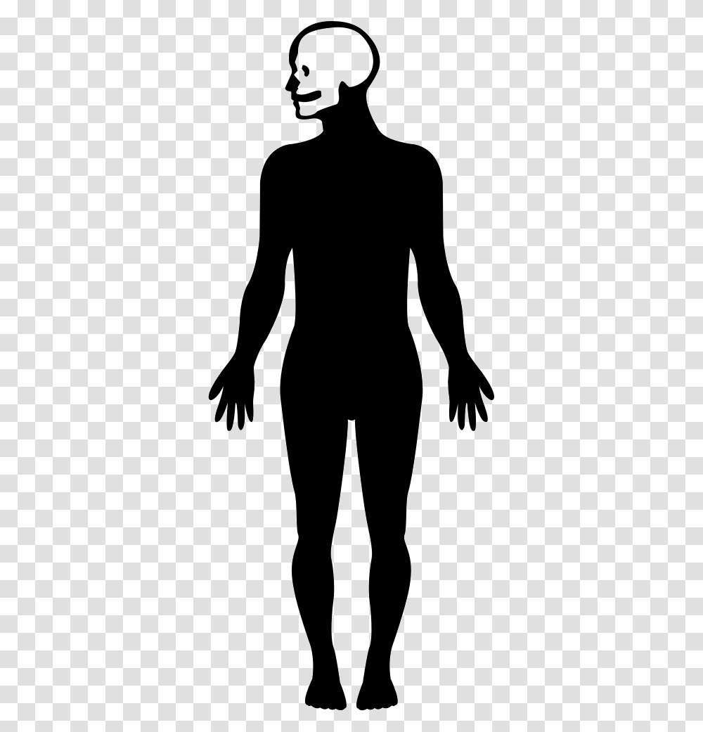 Human Body Silhouette With Focus On The Head Human Body Shape, Stencil, Person, Sleeve Transparent Png