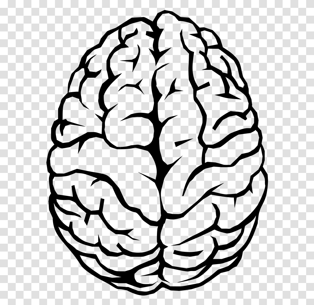 Human Brain Drawing Line Brain Outline Background, Gray, World Of Warcraft Transparent Png