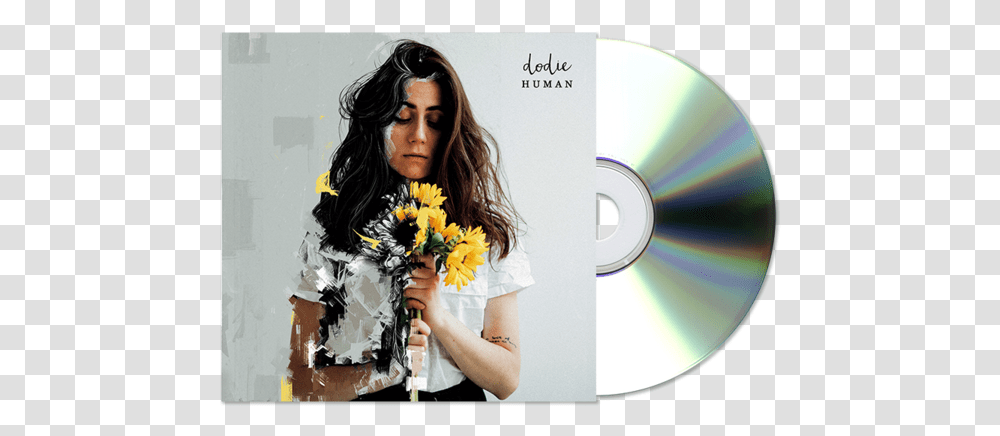 Human Cd Ep Dodie Human Album Cover, Person, Disk, Dvd, Flower Transparent Png