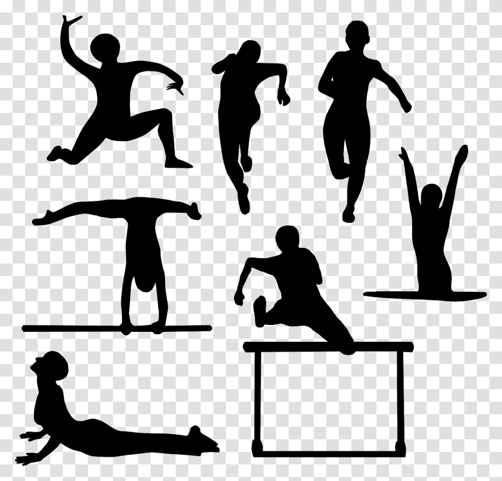 Human Clip Art For Sports, Person, Silhouette, Stencil, Kneeling Transparent Png