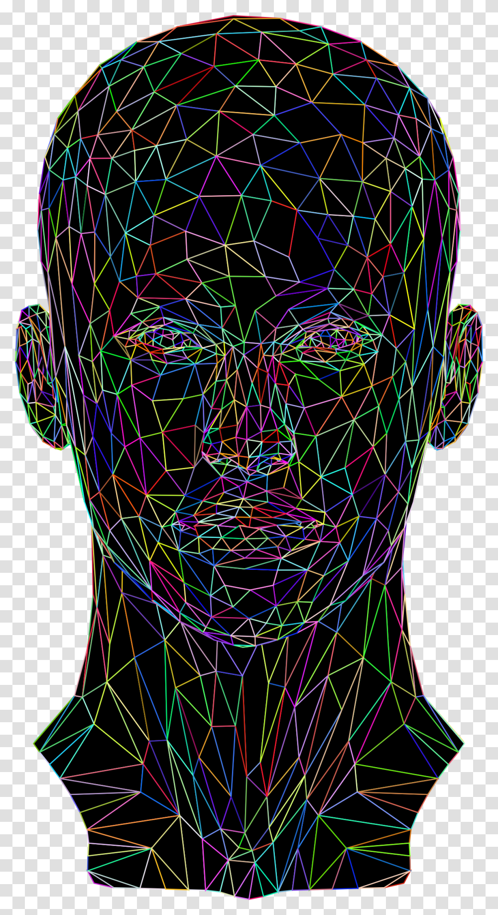 Human Clipart 3d Human Female Face Wireframe Front, Head, Modern Art, Lighting, Pattern Transparent Png