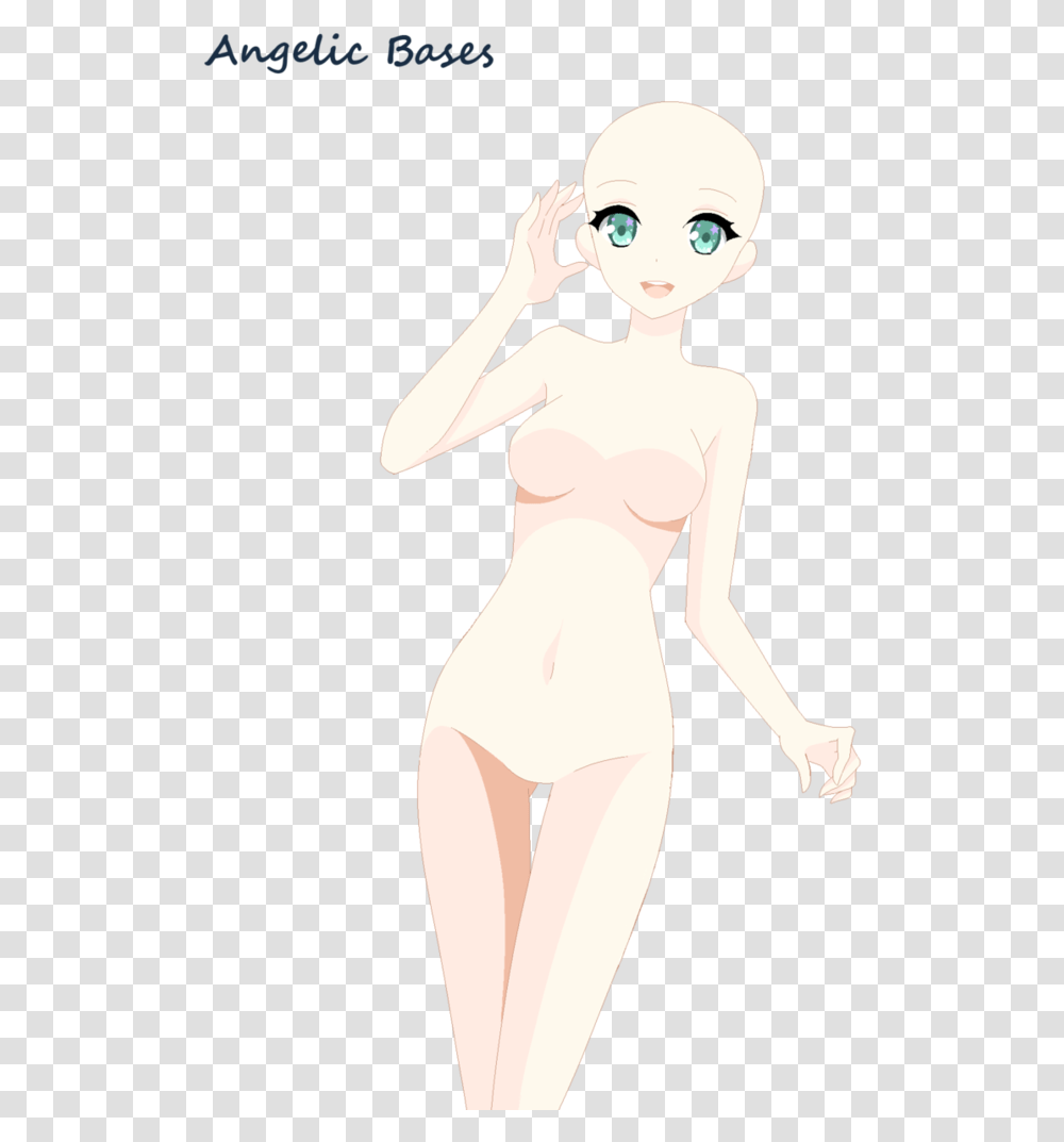 Human Drawing Base And By Angelicbases On Cute Female Anime Base, Person, Girl, Kneeling, Outdoors Transparent Png