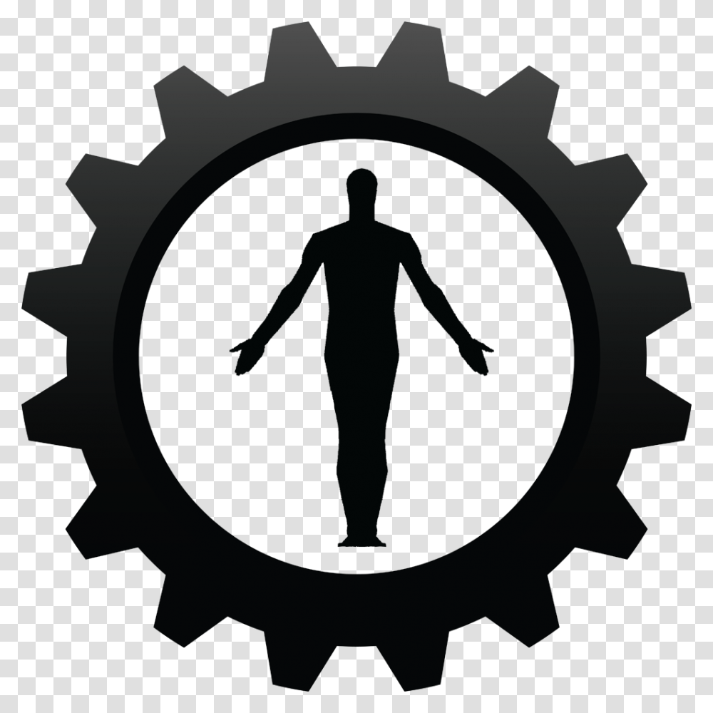 Human Engine, Machine, Gear, Person, Cross Transparent Png