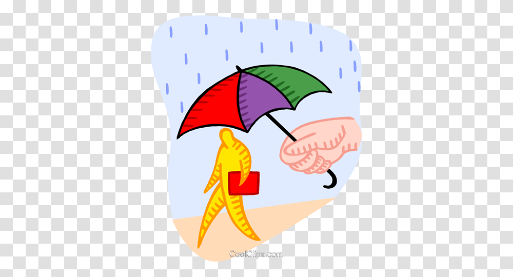 Human Form Walking Through The Rain Royalty Free Vector Clip Art, Umbrella, Canopy, Coat Transparent Png