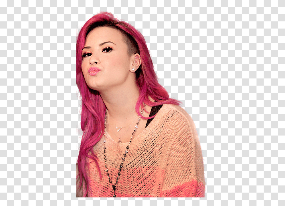 Human Hair Extensions Demi Lovato Selena Gomez Idol Girl, Person, Face, Accessories, Dye Transparent Png