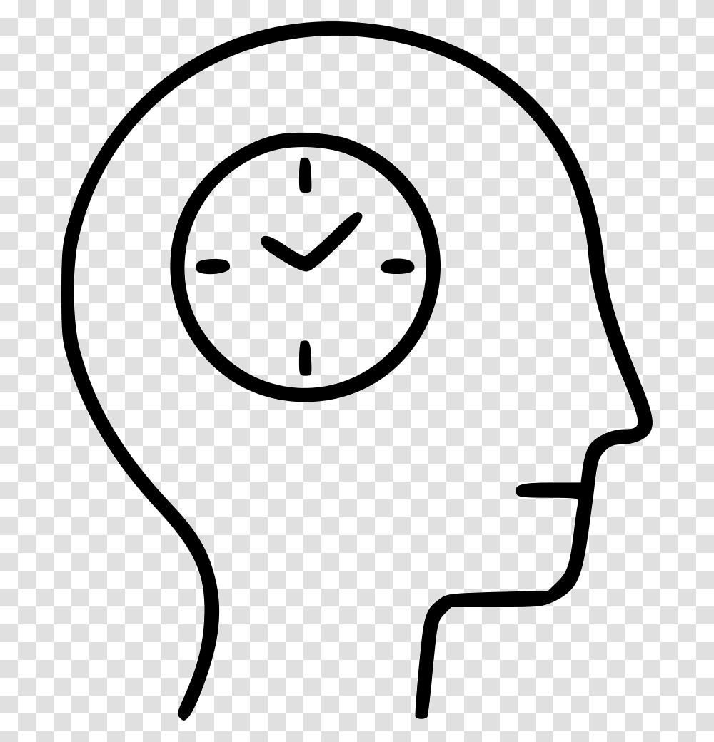 Human Head Clock Plan Timeplan Schedule Timetable Comments Simple Clock Clipart, Stencil, Hand, Analog Clock Transparent Png