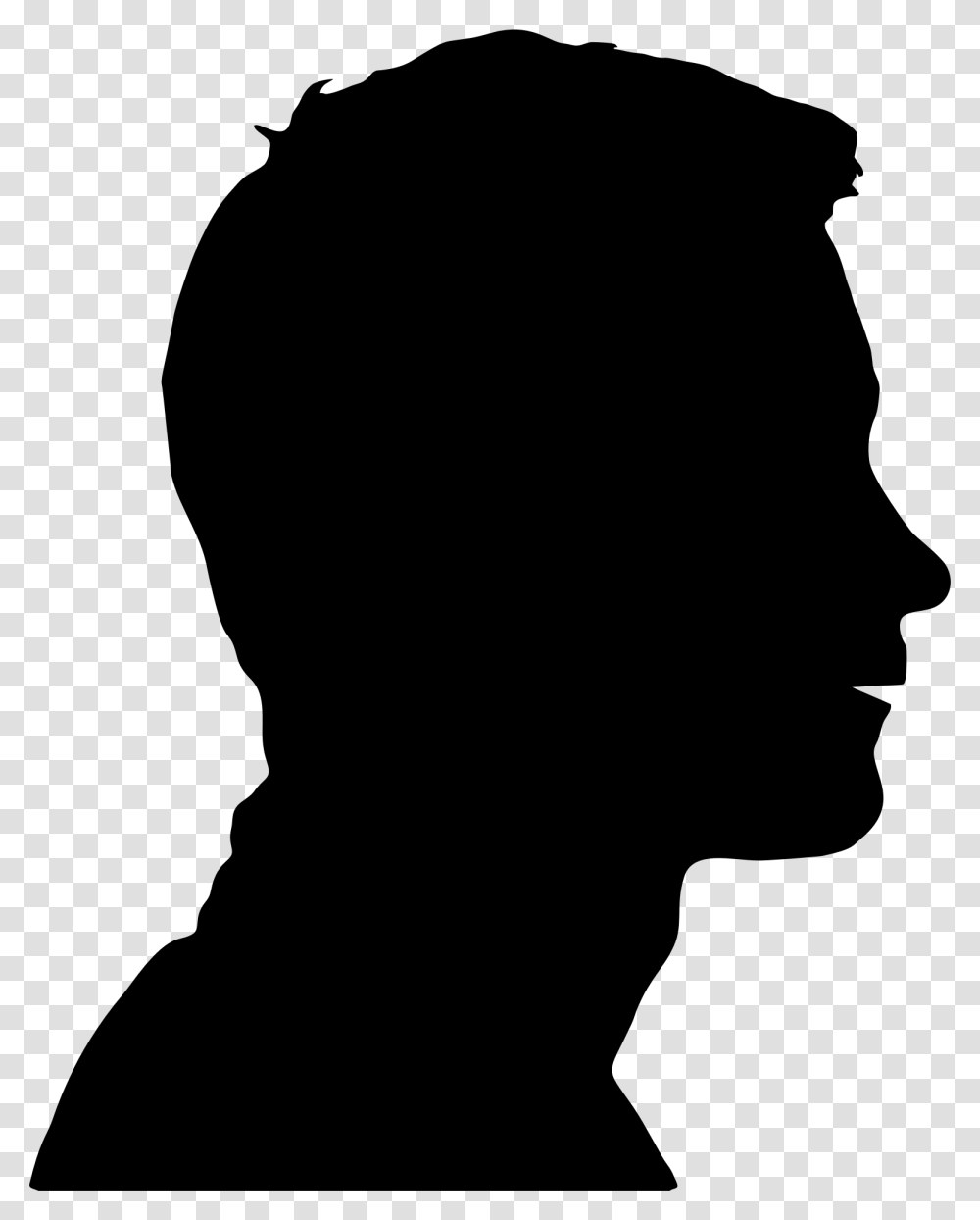 Human Head Face Silhouette Clip Art Male Human Head Silhouette, Gray, World Of Warcraft Transparent Png