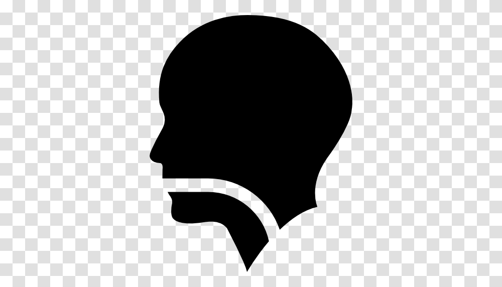 Human Head Silhouette With A Line In Mouth Pharynx And Larynx, Baseball Cap, Hat, Apparel Transparent Png