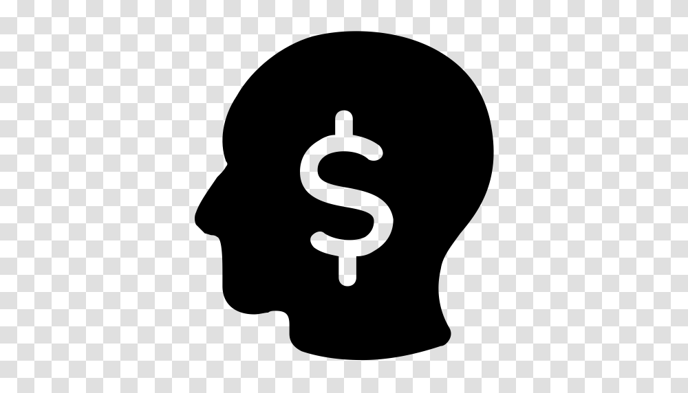 Human Head With Dollar Sign Contour Liner Icon With, Gray, World Of Warcraft Transparent Png